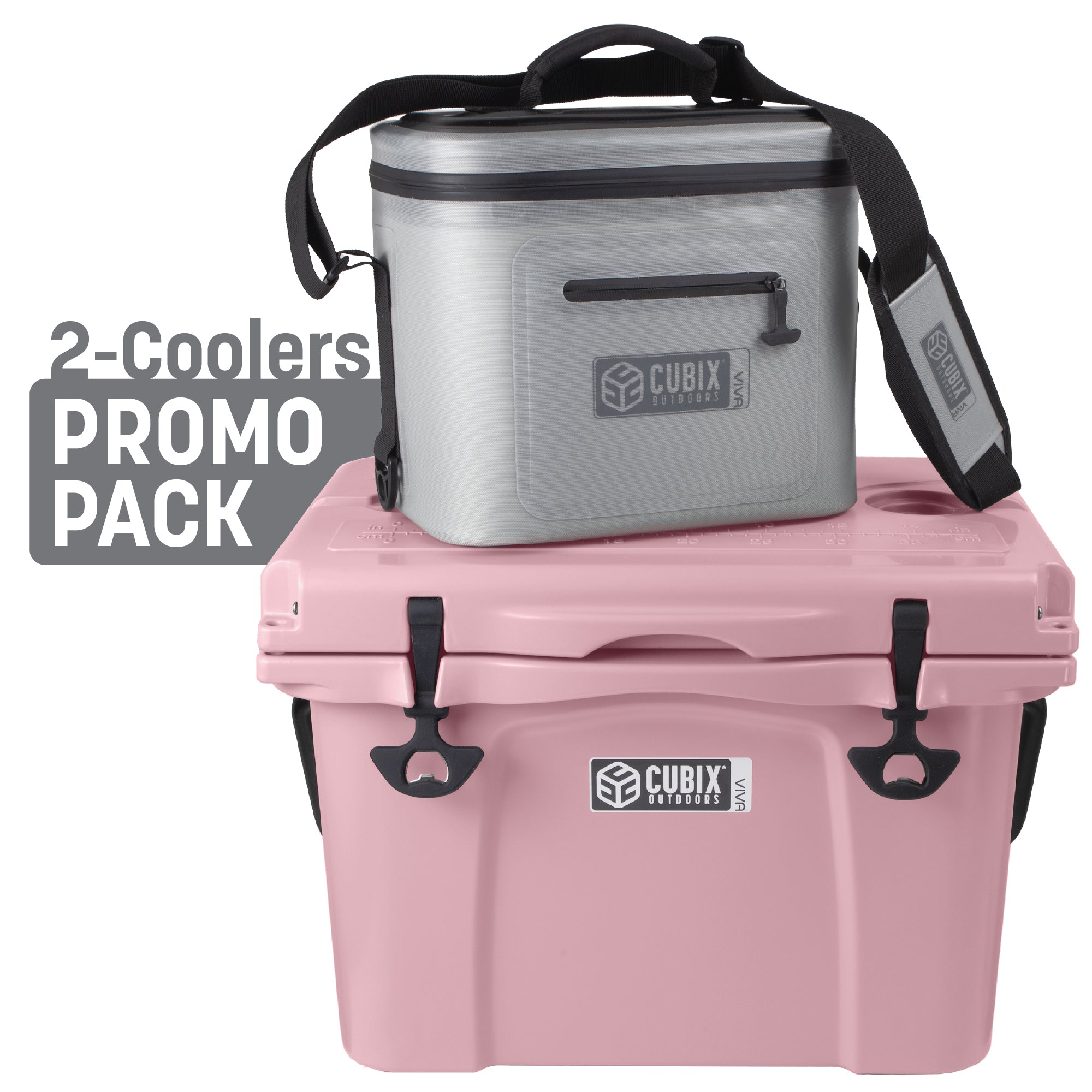 25 Quart Viva Cooler Rotomolded Rose Quartz Cubix Outdoors