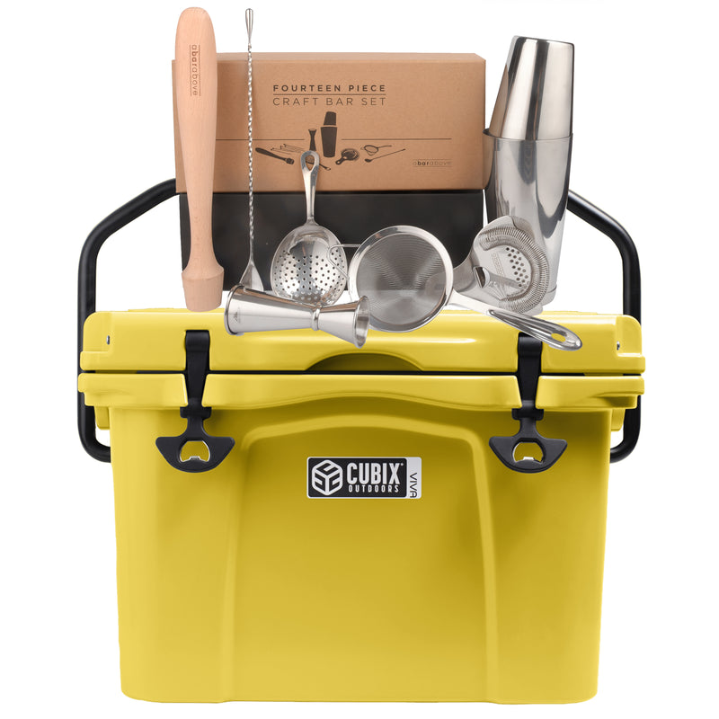 Load image into Gallery viewer, LIMITED EDITION 25 Quart Viva Hard Cooler + 14-Piece Bar Set
