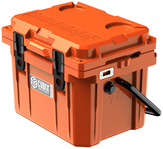 10 Quart QuadraX Cooler - Rotomolded - Ember Orange