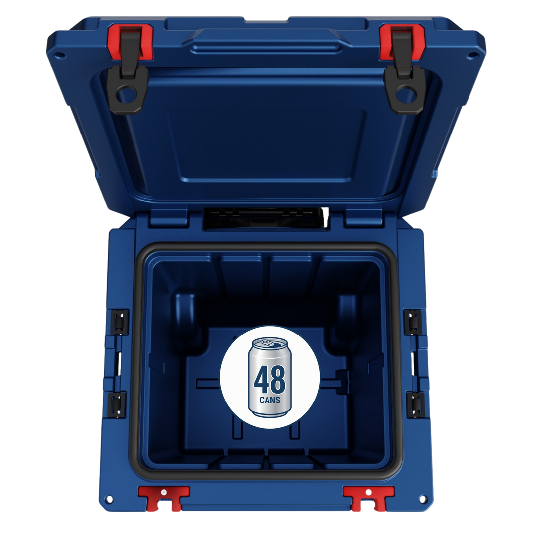 America 250 Free Upgrade-46 Quart Rotomolded Cooler With Wheels - QuadraX