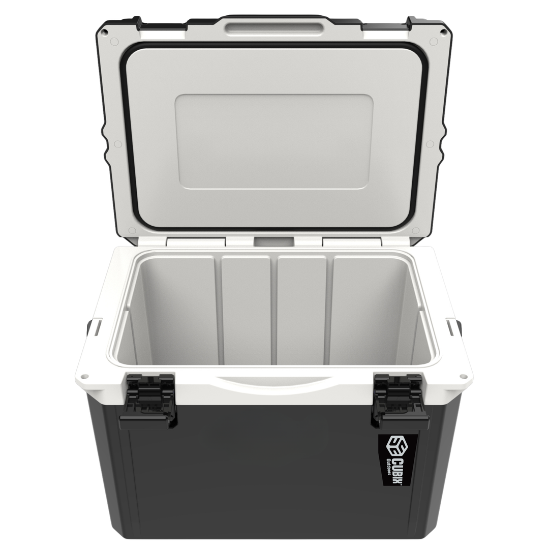 Cubix cooler positive-locking latch close-up