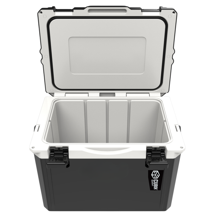 Cubix cooler positive-locking latch close-up