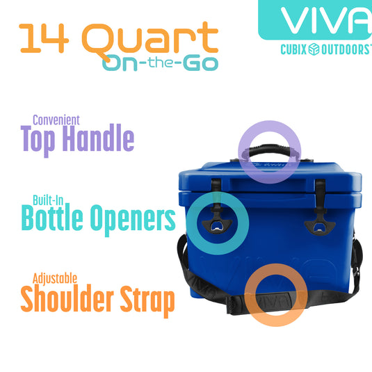14 Quart Viva Hard Cooler in Azure Blue