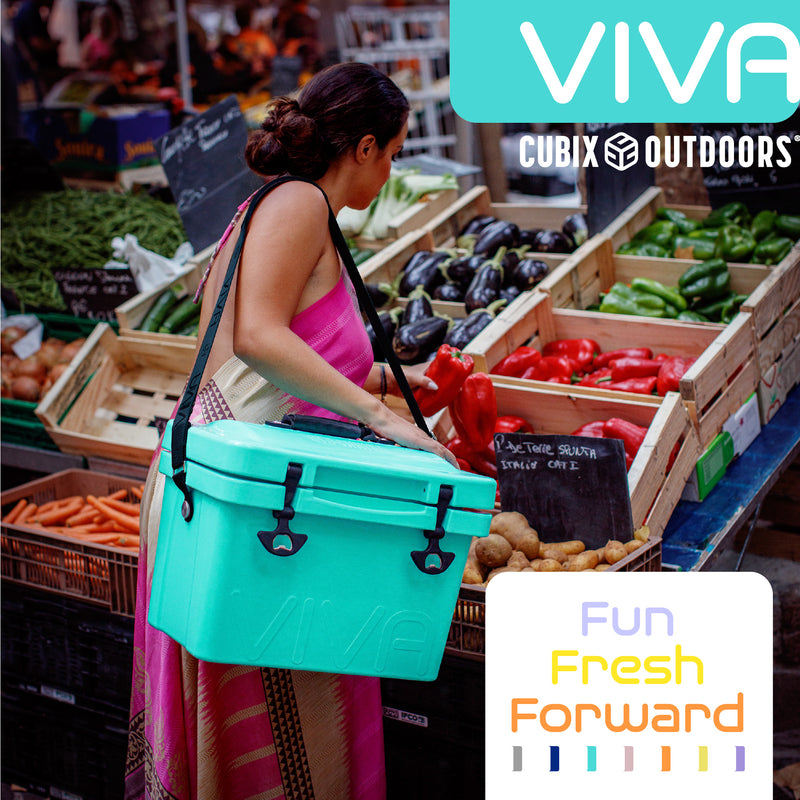 Load image into Gallery viewer, 14 Quart Viva Hard Cooler in Zesty Orange
