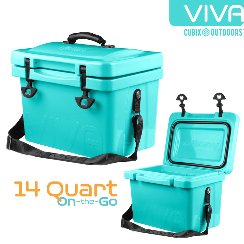 Load image into Gallery viewer, 14 Quart Viva Hard Cooler in Turquoise
