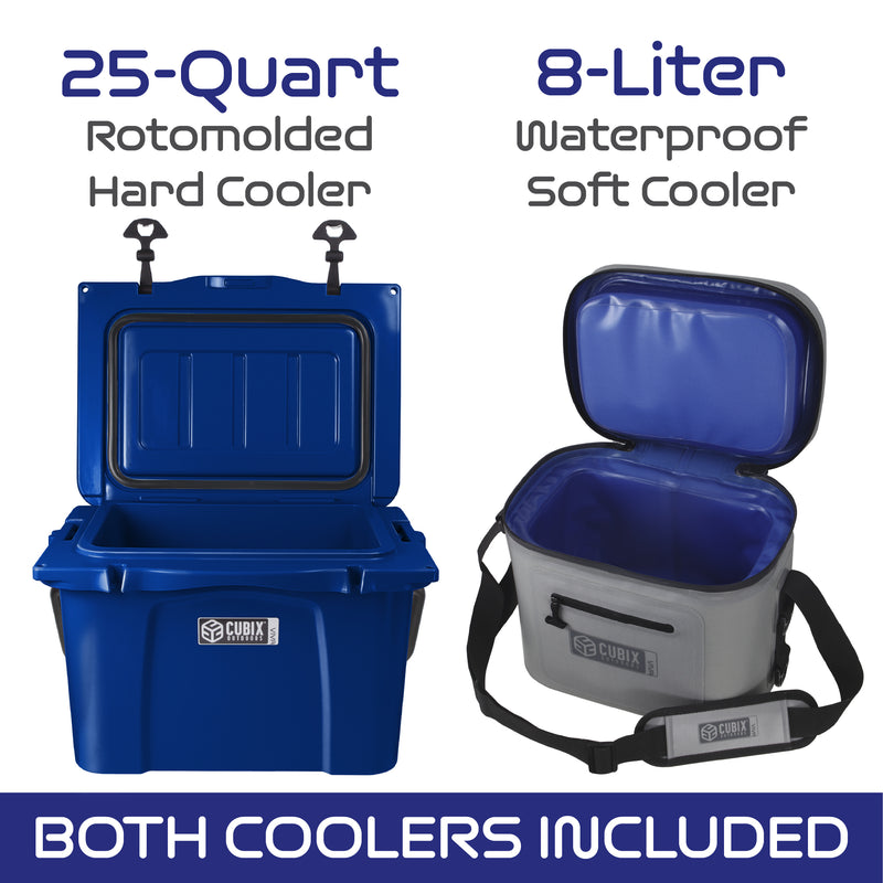 Load image into Gallery viewer, 25 Quart Viva Cooler - Rotomolded - Azure Blue
