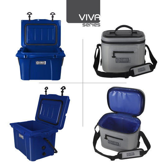 25 Quart Viva Cooler - Rotomolded - Azure Blue