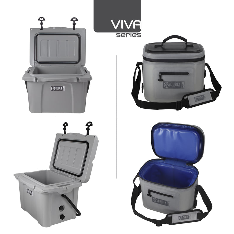 Load image into Gallery viewer, 25 Quart Viva Cooler - Rotomolded - Cloud Grey
