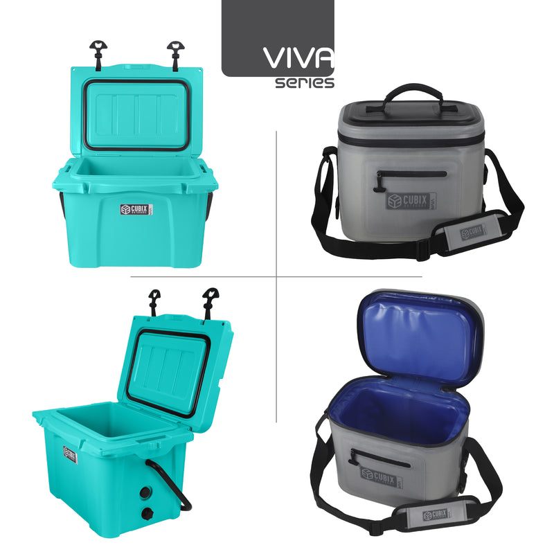 Load image into Gallery viewer, 25 Quart Viva Cooler - Rotomolded - Turquiose

