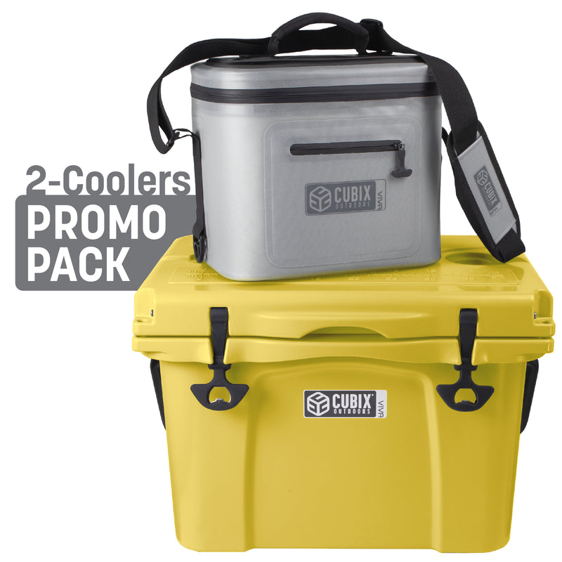 Load image into Gallery viewer, 25 Quart Viva Cooler - Rotomolded - Sunflower Yellow

