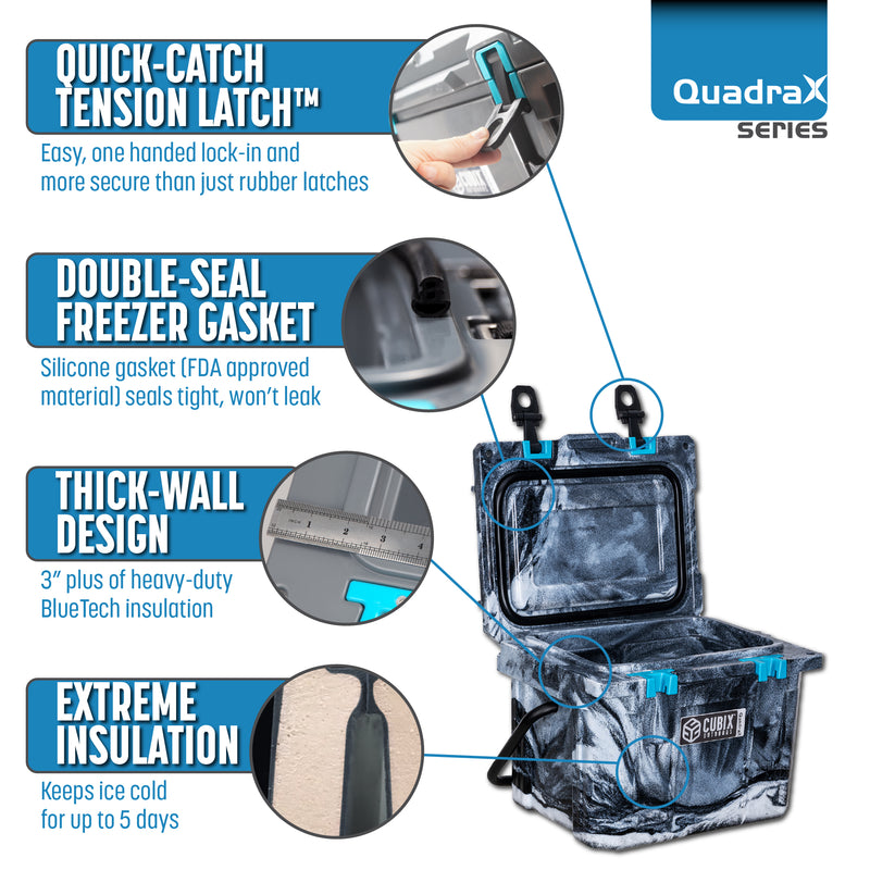Load image into Gallery viewer, 10 Quart QuadraX Cooler - Rotomolded - Urban Camo
