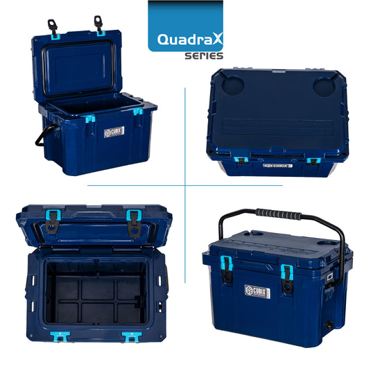 20 Quart QuadraX Cooler - Rotomolded - Abyss Blue