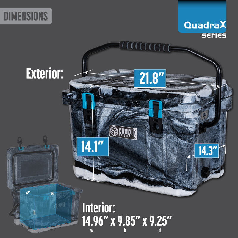 Load image into Gallery viewer, 20 Quart QuadraX Cooler - Rotomolded - Urban Camo
