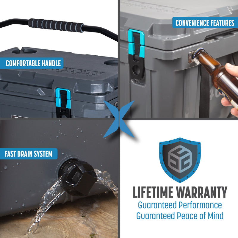 Load image into Gallery viewer, 20 Quart QuadraX Cooler - Rotomolded - Abyss Blue
