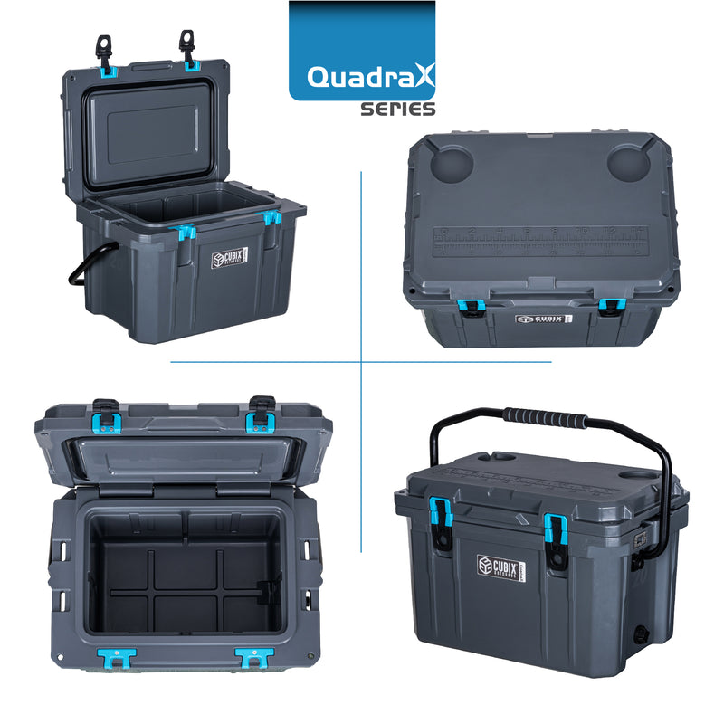 Load image into Gallery viewer, 20 Quart QuadraX Cooler - Rotomolded - Granite Grey

