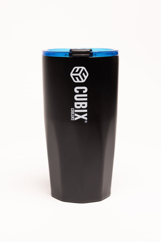 20 Ounce Tumbler - Insulated - Charcoal with Blue Lid
