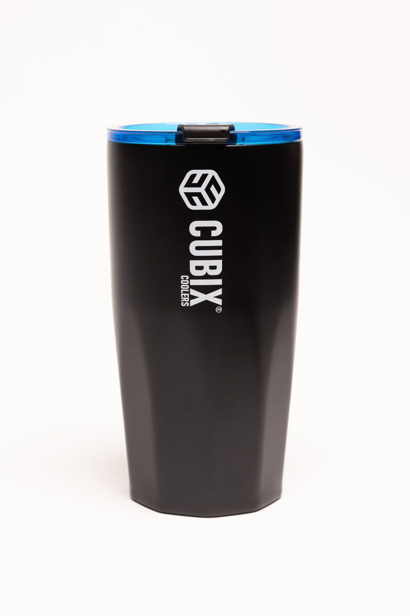 Load image into Gallery viewer, 20 Ounce Tumbler - Insulated - Black with Blue Lid
