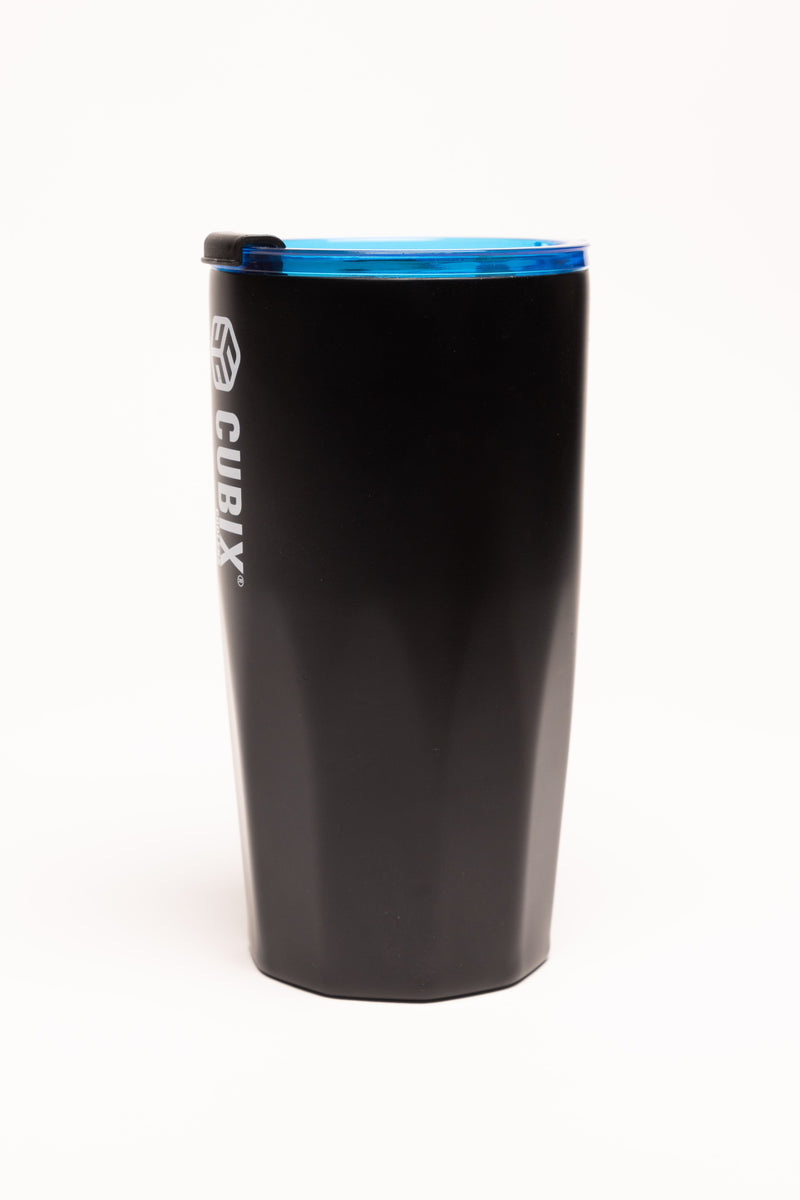 Load image into Gallery viewer, 20 Ounce Tumbler - Insulated - Black with Blue Lid
