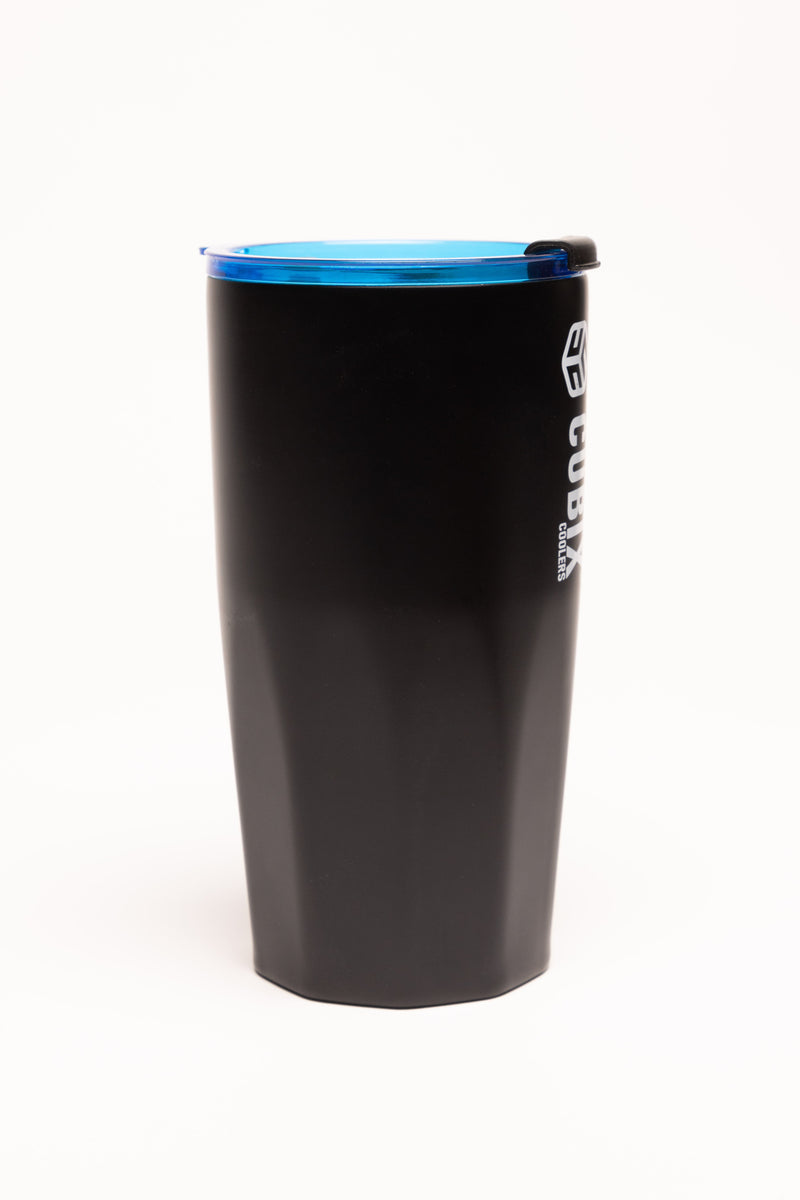 Load image into Gallery viewer, 20 Ounce Tumbler - Insulated - Black with Blue Lid
