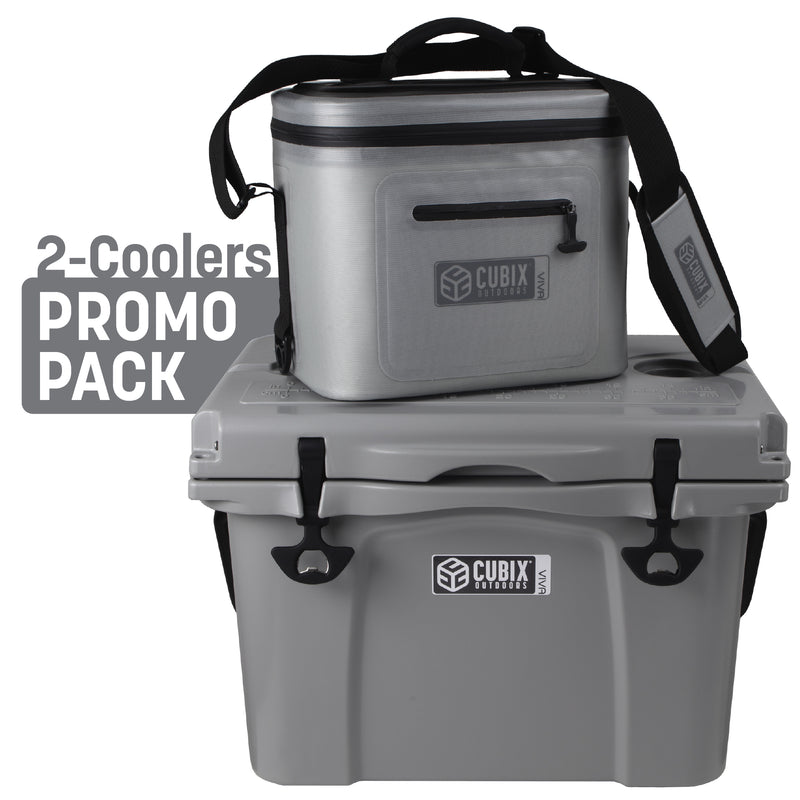 Load image into Gallery viewer, 25 Quart Viva Cooler - Rotomolded - Cloud Grey
